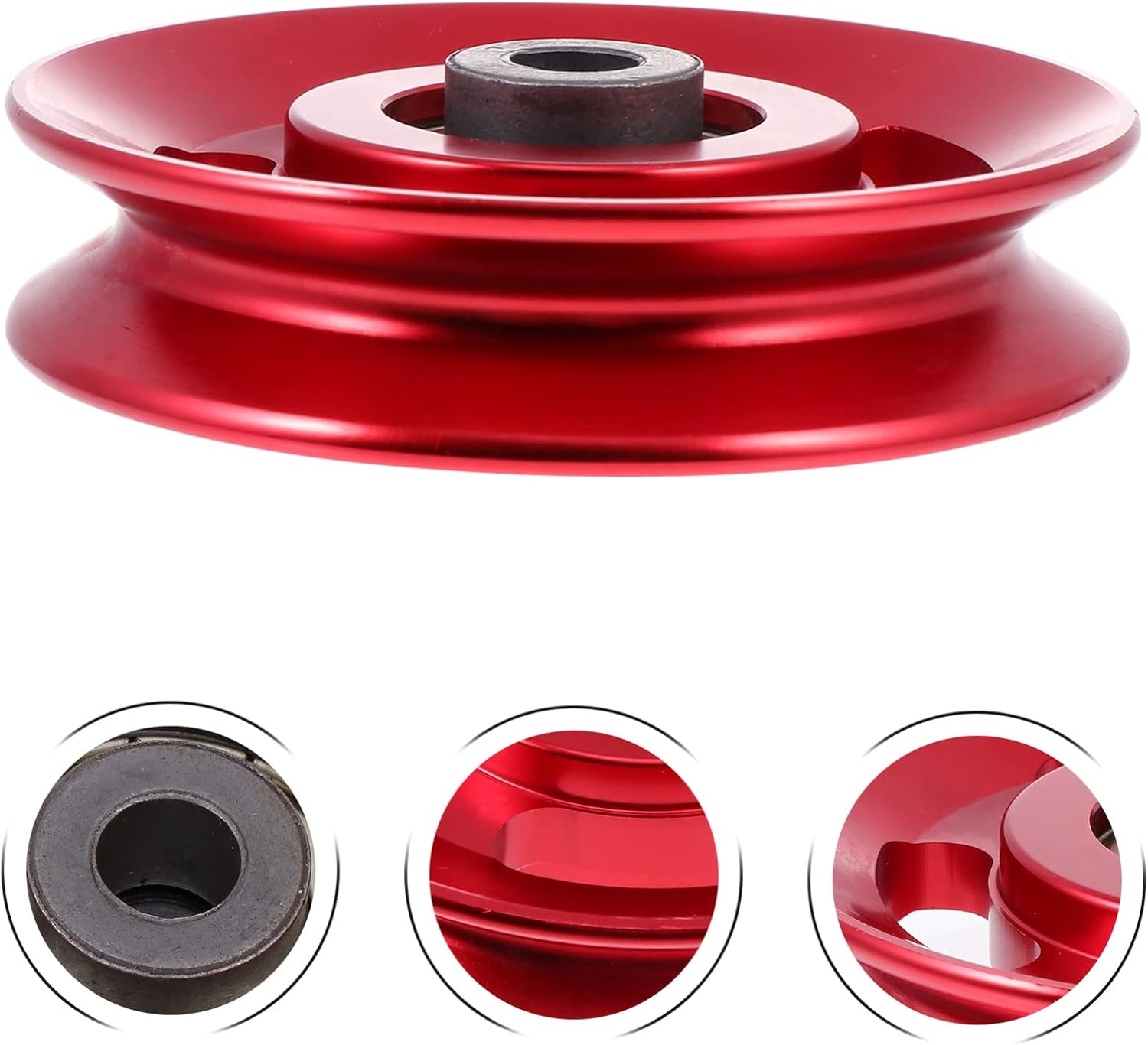 BESPORTBLE 4 Pcs Pulley Fitness Parts Fitness Wheels Gym Equipment Gym Machines for Home Gym Pully Equipment for Tricep Rope Attachment Metal Brackets Lifting Sports Equipment Aluminum Alloy