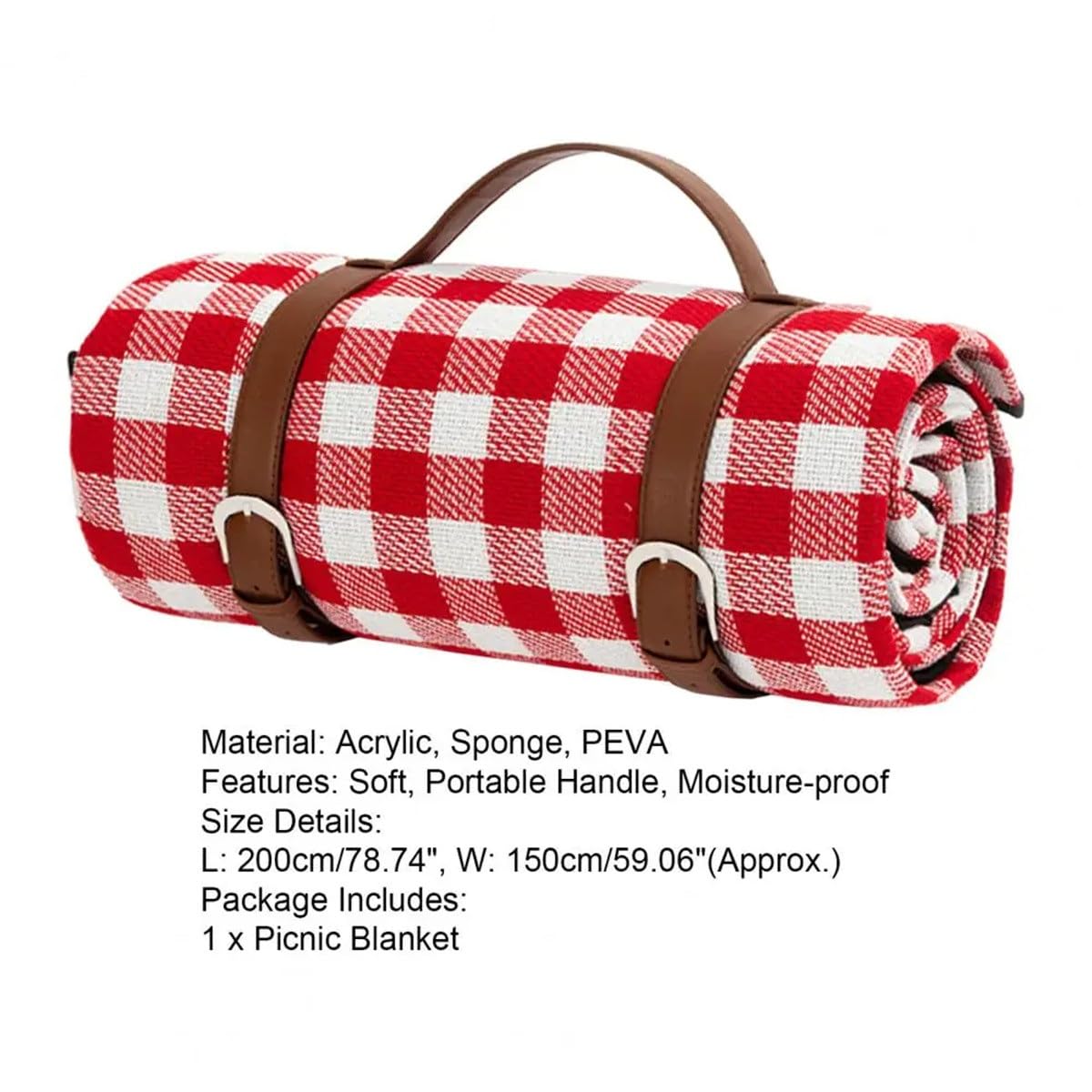 Tappetino da picnic impermeabile e telo da spiaggia da campeggio, rettangolare, a quadri colorati, tappetino per dormire e tappeto per soggiorno (giallo, 200 x 300 cm)