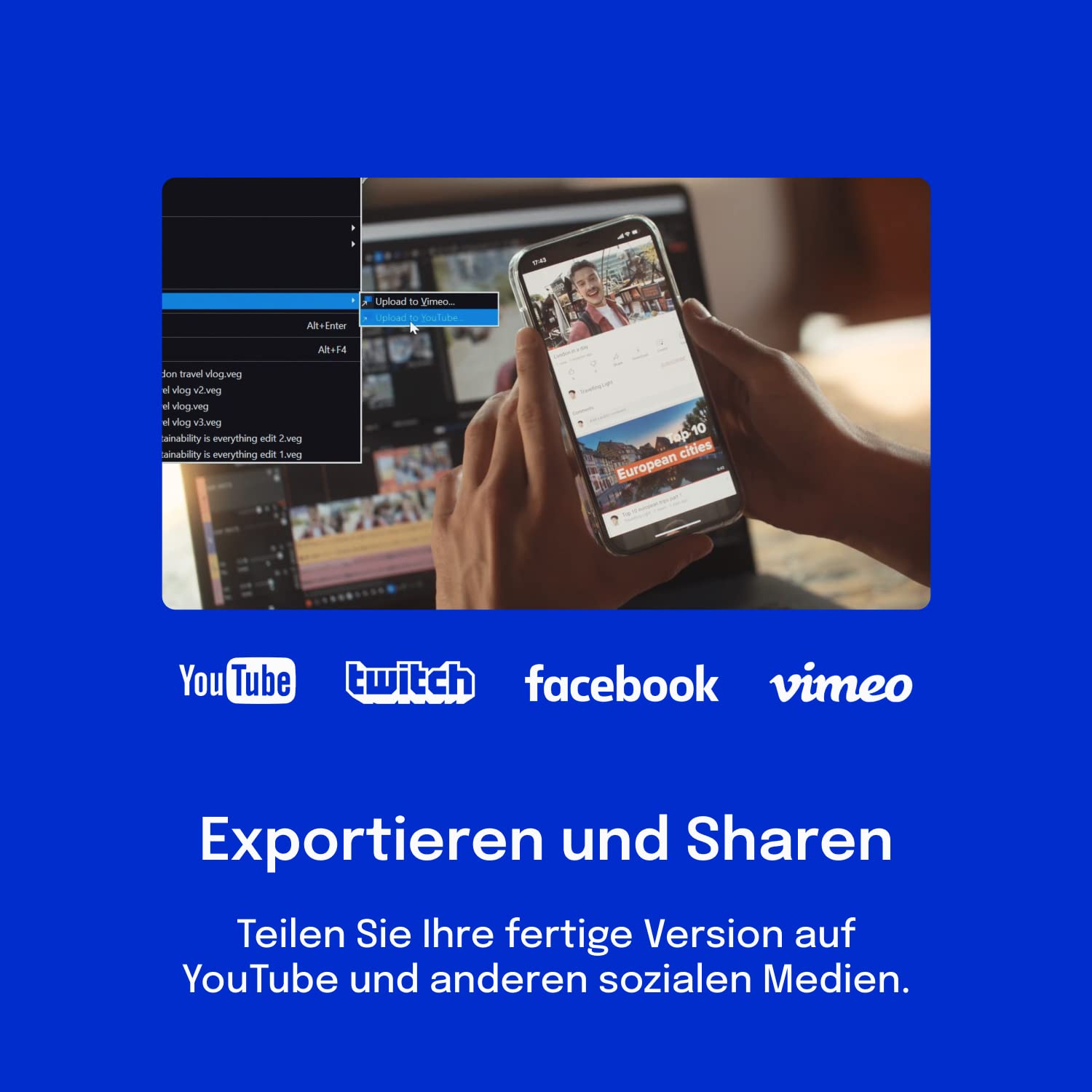 VEGAS Edit 20 - Videoschnitt für Kreative | Videoschnitt-Software | Windows 10/11 PC | 1 Lizenz | PC Aktivierungscode per Email