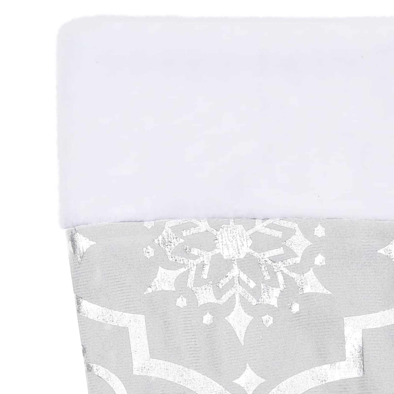 Gecheer Jupe de sapin de Noël de luxe et chaussette en tissu blanc 150 cm, couverture de sapin de Noël, jupes de décoration d'arbre de Noël ornements TY-1