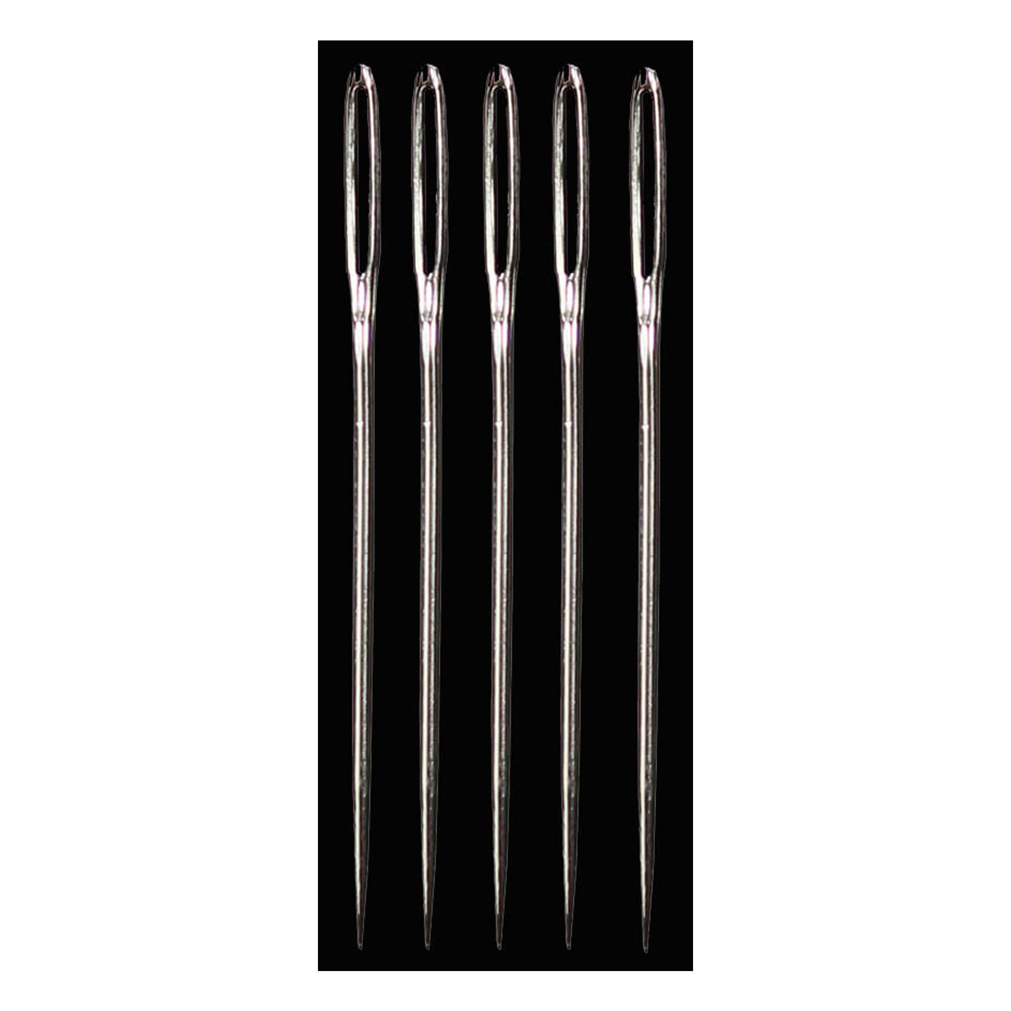 Whitecroft Essentials Silver Crafty Hand Sewing Needles Chenille Embroidery Tapestry Darning Size 18 Large X5