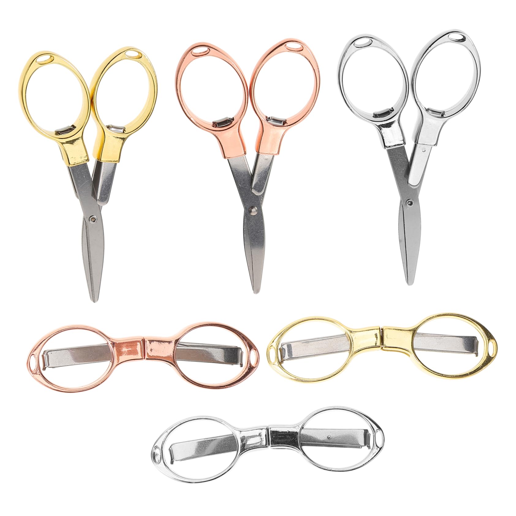 DOITOOL 3 Sätze Tragbare Schere Reisen Schere Nähen Naht Handwerksschere Schere Für Die Schule Nähzubehör Fadenzange Zum Nähen Faltzubehör Nickel-chrom-legierter Stahl 6 Stück * 3