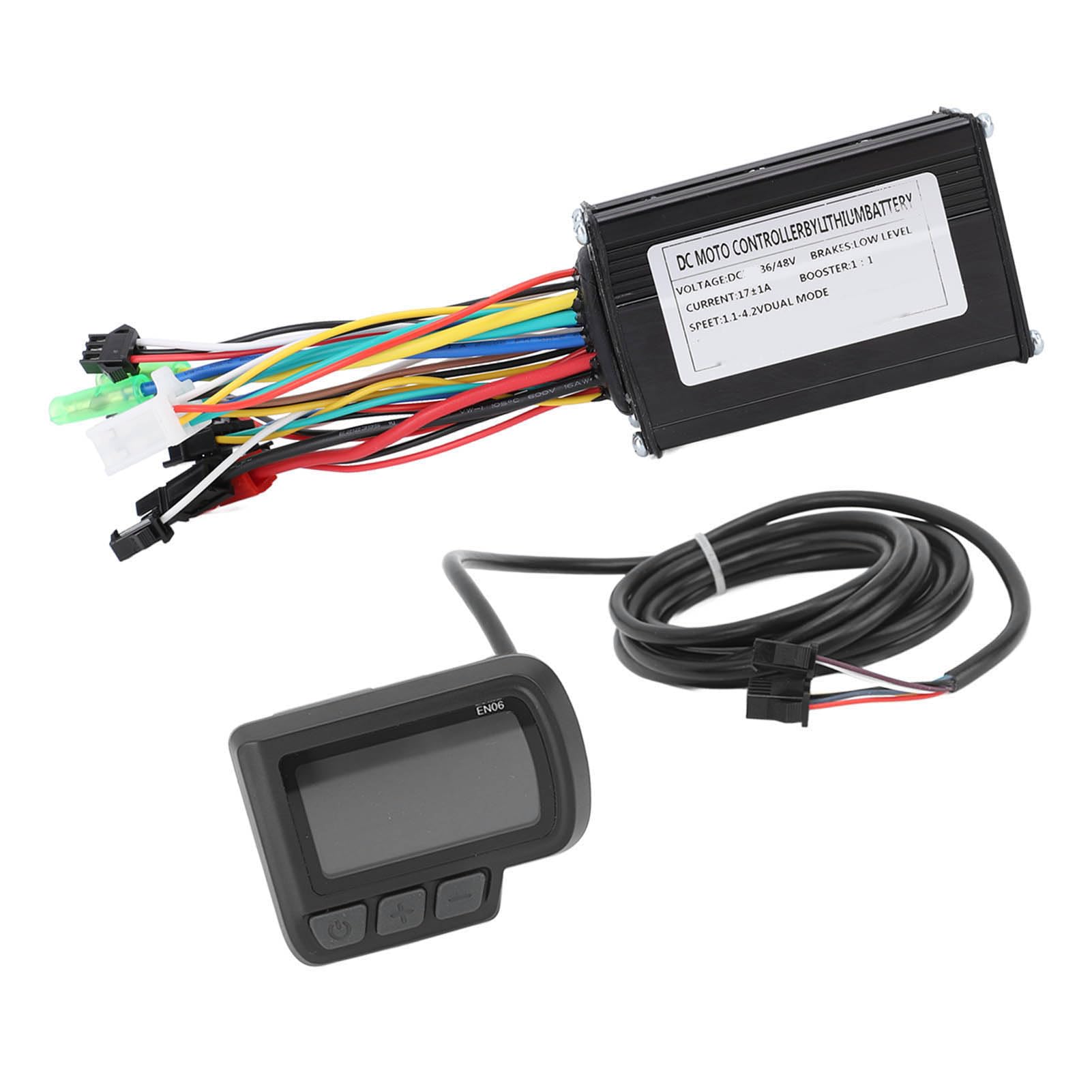 Controlador eléctrico 36V 48V 17A, kit de controlador de velocidad de panel, controlador de tres modos para motor de 250W 350W, con carcasa de metal y panel ABS para scooter