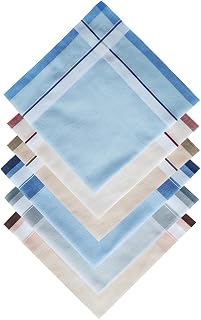 6 Lenços de Bolso Quadrados de Algodão Masculinos Lenço masculino premium de algodão branco bolso lenço quadrado Conjunto quadrado de bolso clássico de algodão presente para avô, pai