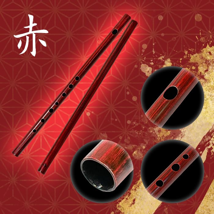 Shinobue Flute Itsuki Do-Re-Mi, Red, 6-Hole