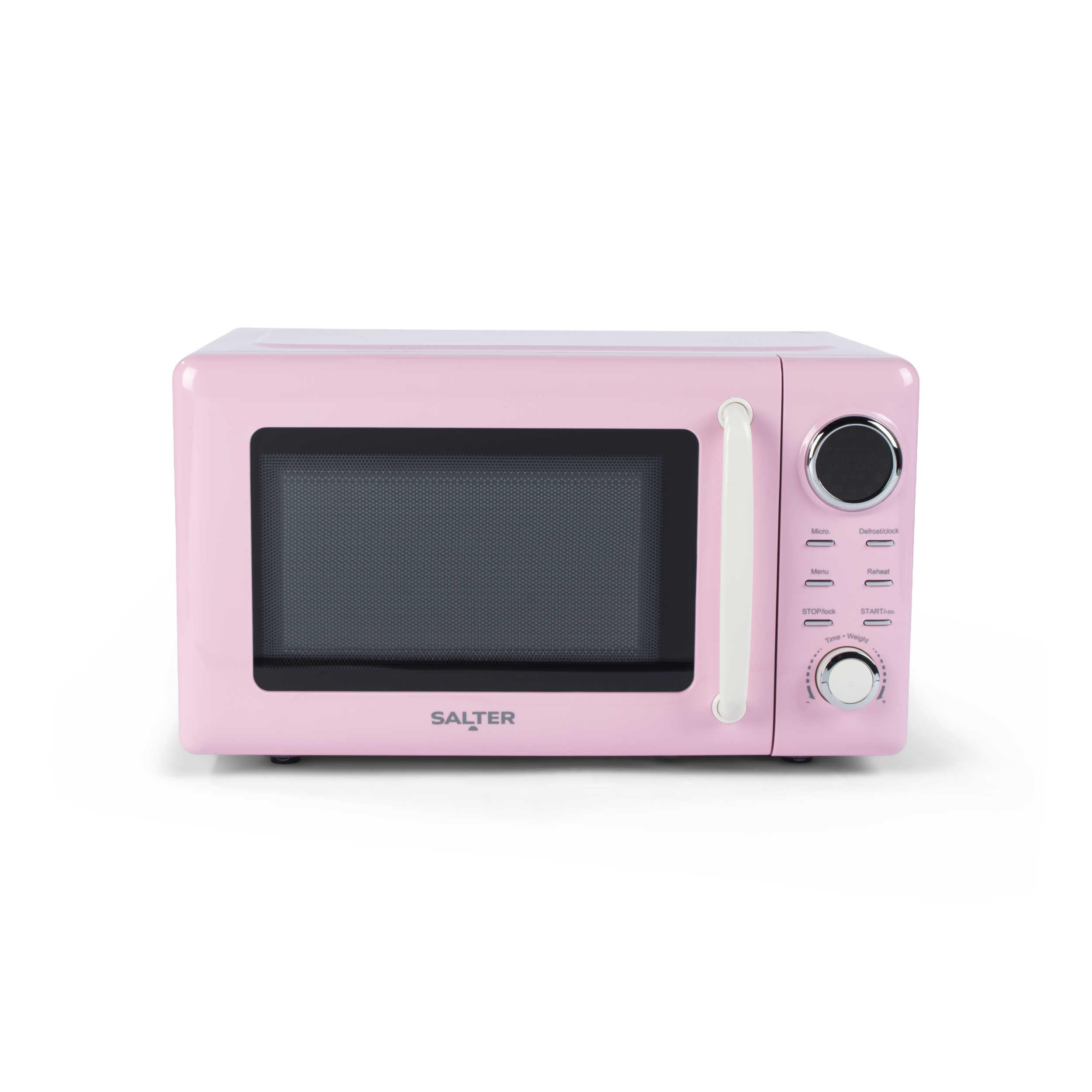 Salter Retro Digital Microwave, 20L, Pink