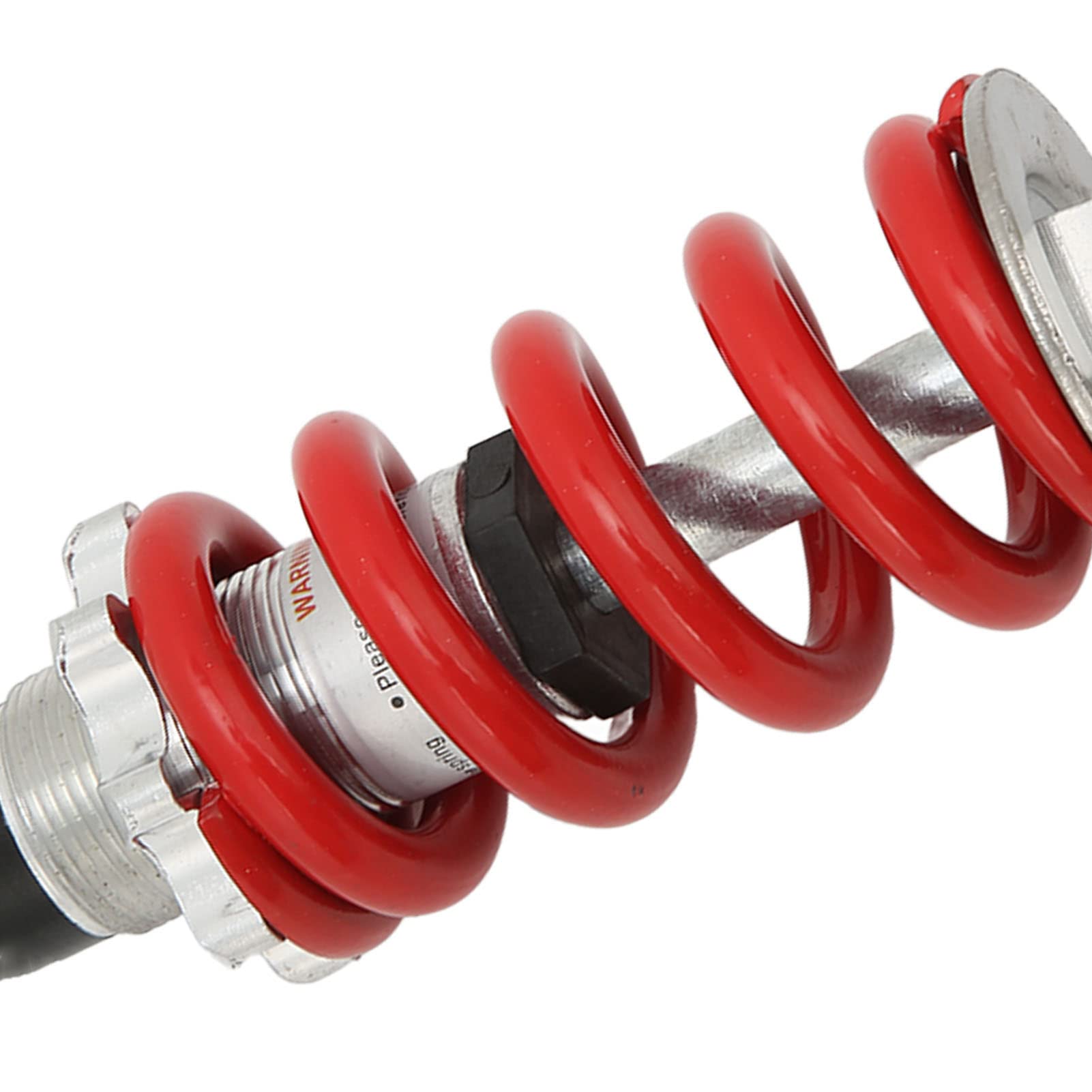 Tissting Amortisseur Vélo Électrique Universel 150mm 5.91", Ressort 750lbs Réglable Rouge, Suspension VTT Scooter Moped, Pièce Détachée Modifiable