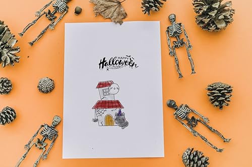 Miniatura 4 de Sellos y troqueles de Halloween para hacer tarjetas, bonito sello transparente para gatos, troqueles de corte de casa, troqueles para hacer tarjetas