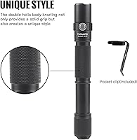 Vista 9 de ThruNite Archer - Linterna recargable LED 2A C, linterna AA de alto 1000 lúmenes con cordón, IPX8 impermeable, doble interruptor, pequeña luz al