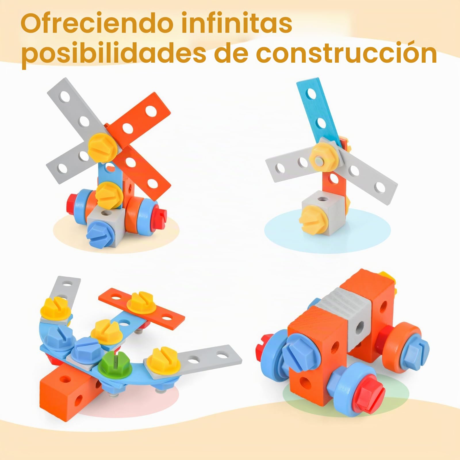 RELAX4LIFE Banco de trabajo para niños, banco de herramientas de madera con pizarra, 6 herramientas y 75 accesorios para juguetes, mini-trabajadores, niños 3+ años
