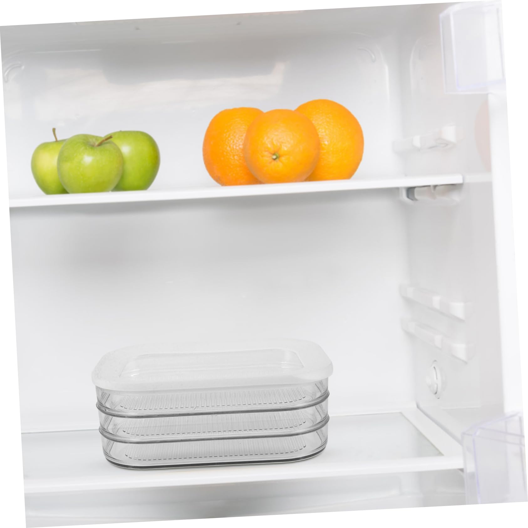 Caja Organizadora de Alimentos Tapa Transparente de Acrílico Resistente a Deformaciones y Larga Duración para Tocino Adecuado para Conservar en Refrigerador