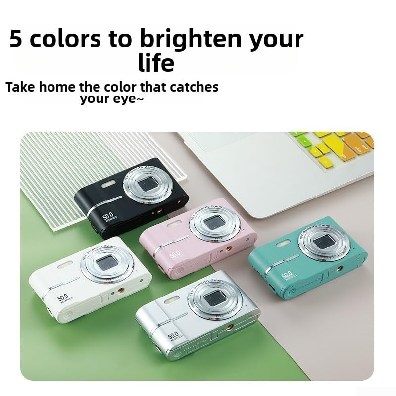 Cámara digital 4K para vlogging de estudiantes con selfie cam recargable 6