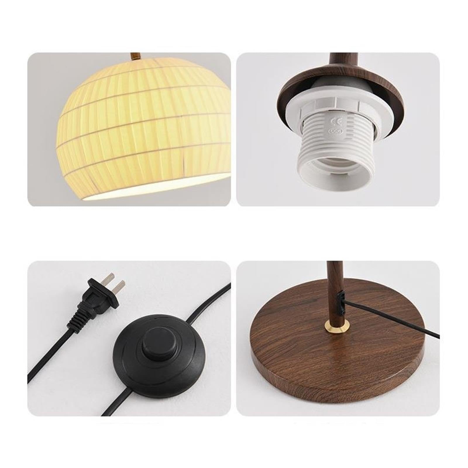 Soggiorno Lampada da Terra Vintage con Paralume in Tessuto ad Arco