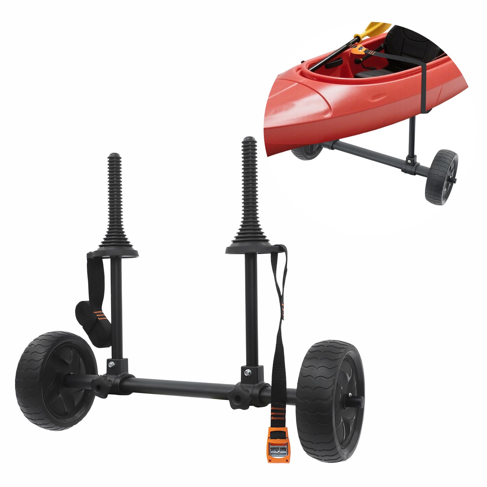 Carro de kayak y canoa con ruedas extra para surf, carrito de transporte plegable para Sup, Stand Up Paddle y Barco