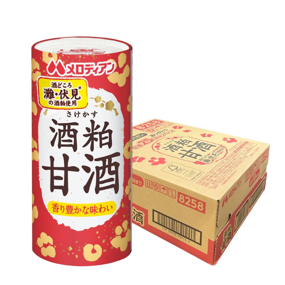 えっちゃん専用　甘酒２柄 メロディアン 酒粕甘酒 195g×30本 カートカン