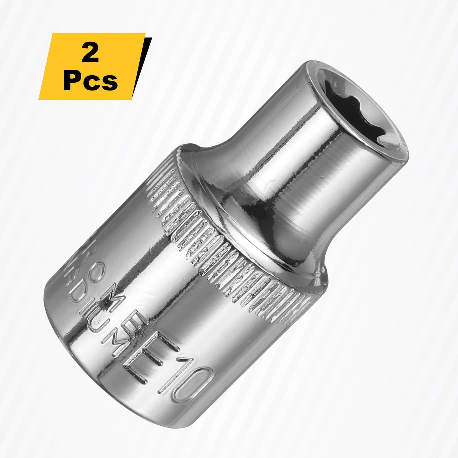 Sourcing Map E-Torx-Stecknüsse Set – 2 Stück, Größe E24, 1/2 Zoll Antrieb, Aus Chrom-Vanadium-Stahl Für Auto- & Heimwerkerarbeiten