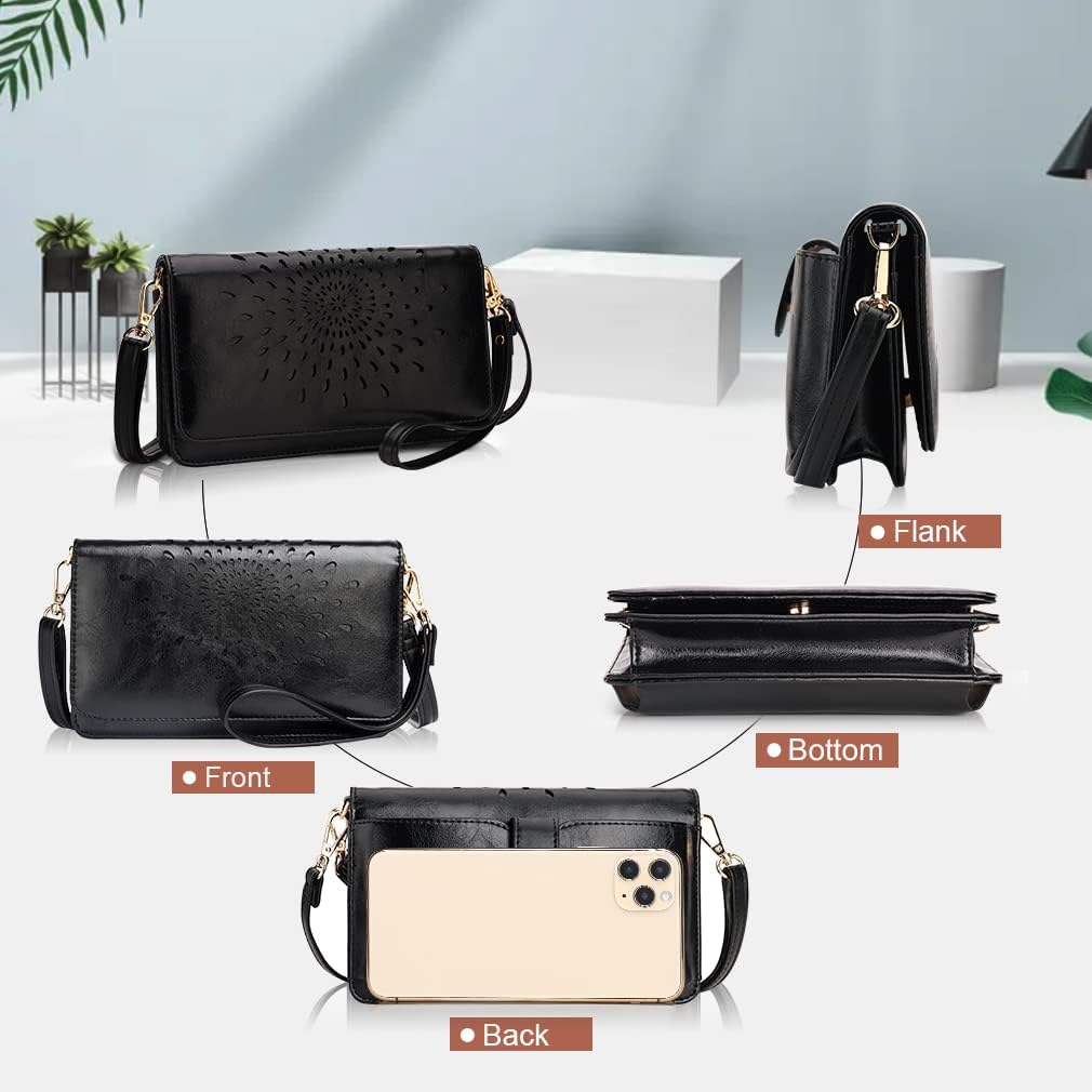APHISON Crossbody Bags For Women,Wristlet Wallet Phone Purse Shoulder handbags Multi-Function Small RFID Clutch Card Holder - Image 6