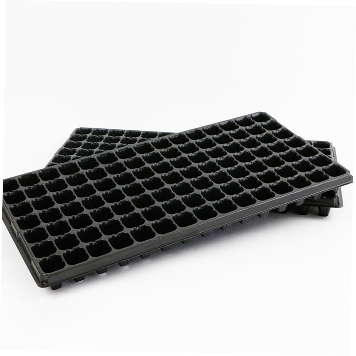 Vassoio per Semina 105 Fori in PVC Nero, Set 10 Pezzi | Giardinaggio Domestico e Balcone, Favorisce la Crescita, Facile Rimozione, Peso 100g