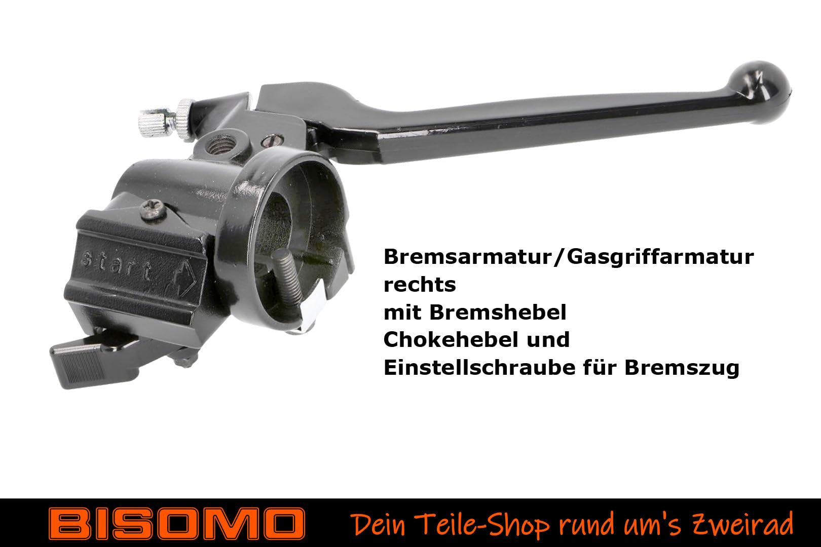 Lenkerarmatur Schalterkombination mit Kupplungshebel + Bremsarmatur mit Bremshebel + Gasdrehgriff + Griffgummi für Simson S51 S53 S70 S83 SR50