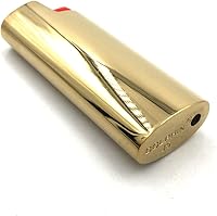 Vista 5 de Funda de metal para encendedor de color dorado para BIC Mini tamaño encendedor J5