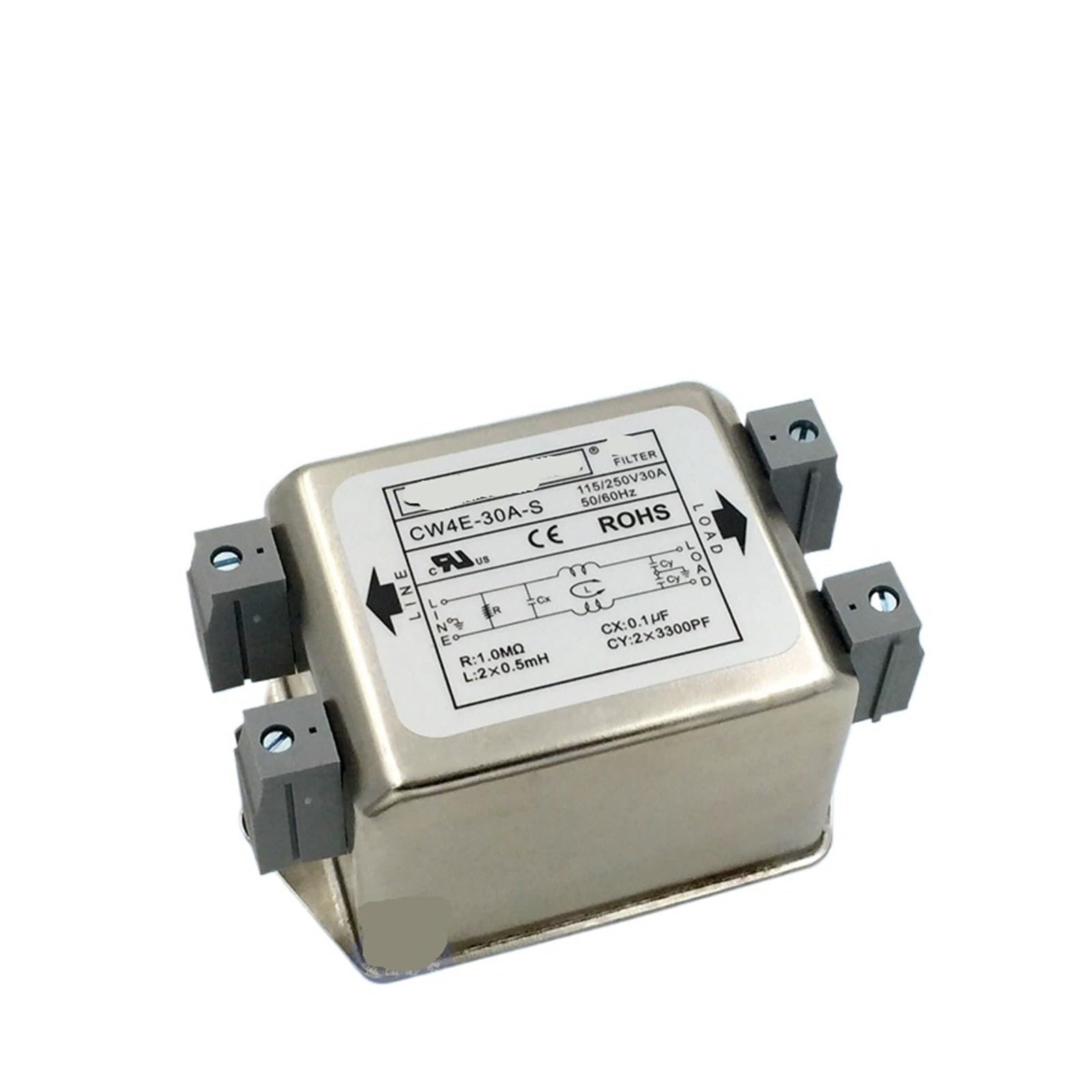 Bloque de terminales CW4E 30A Filtro Potencia servo Modo común CA 220V Monofásico S CW4E-30A-S CW4L2-20A-S(CW4E-30A-S)