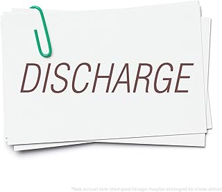 Large Discharge Legal Stamp with Durable Wood Handle, 7/8 x 2-1/4 - Rubber Stamp for Legal Interns, Ideal for Efficient Document Processing - Wood Handle Large Discharge Rubber Stamp