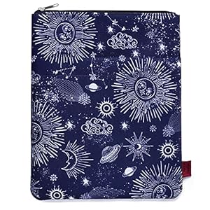 Zodiac Sun & Moon Book Sleeve, Book Covers for Paperbacks, Book Sleeves with Zipper, 11 X 8.5 Inch, Astrology Gifts