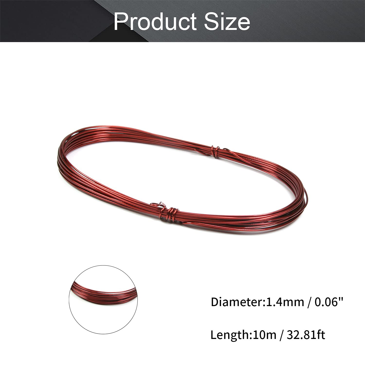 Magnet Wire, Heavy Build Enameled Copper Wire, 33 AWG, 5.0 lb, 30805' Length, 0.0084