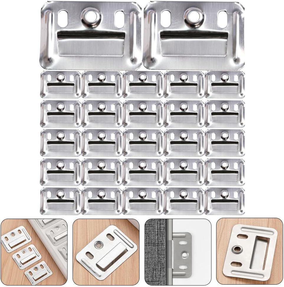100pcs Stainless Steel Wall Panel Buckle Clamp for Integrated Wall Panels Durable Furniture Hardware Easy Installation Suitable for Bamboo Panels