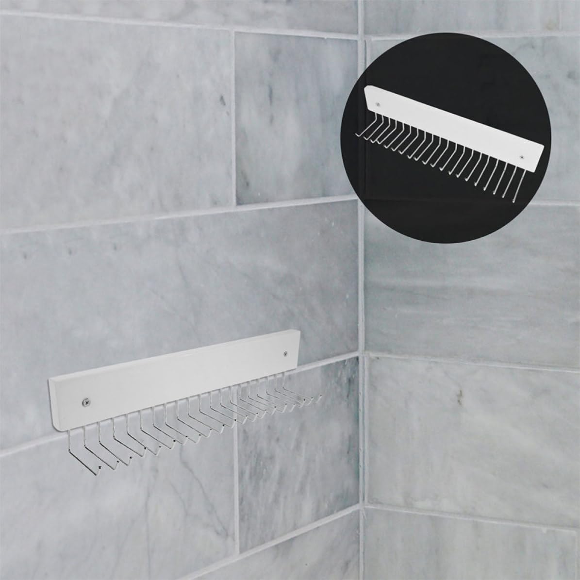 IMIKEYA Percha para Cinturón y Corbata de Madera y Hierro, Ahorro de Espacio con Ganchos Múltiples, Adecuado para Armarios Pequeños y Entrada, Paquete de 2 Unidades