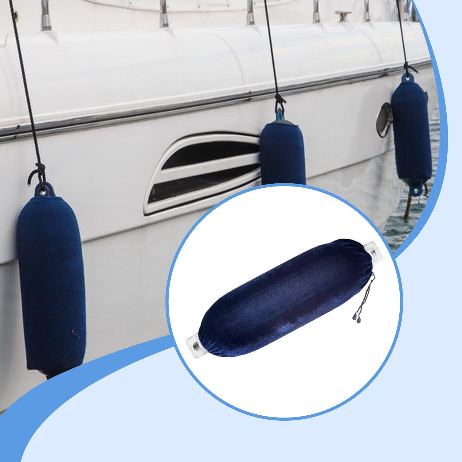 Parabordo Barca Gonfiabile PVC con Copertura Protettiva Accessori Nautici Assorbimento degli Urti Installazione Rapida Adatto per Porti Grandi Ya, 68x21 Cm