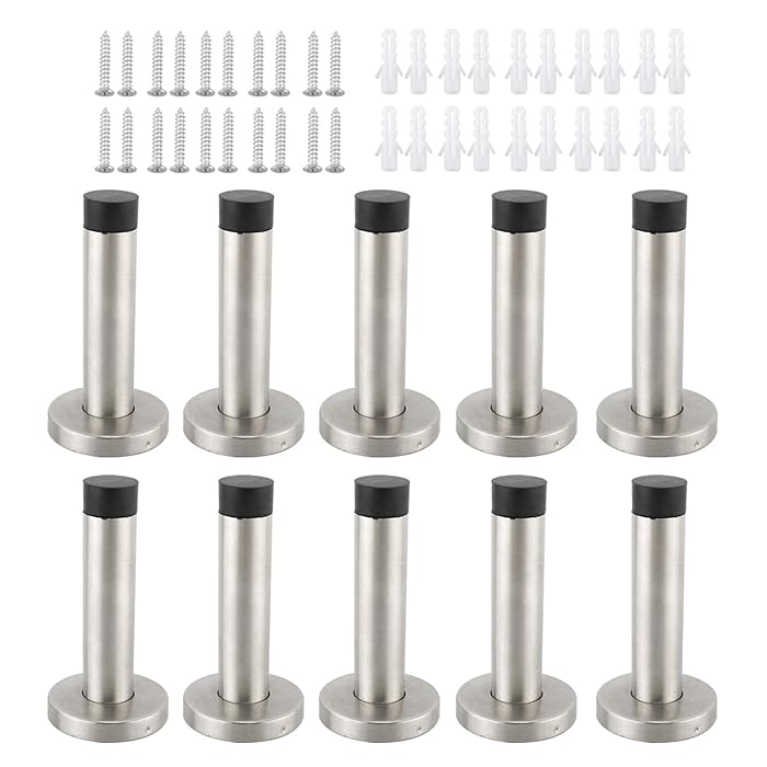 Buy Homend 10 Pack Stainless Steel Door Stops with Sound Dampening