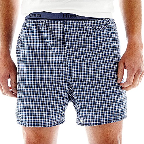 Hanes Men's 4-Pack Yarn Dye Boxers Large