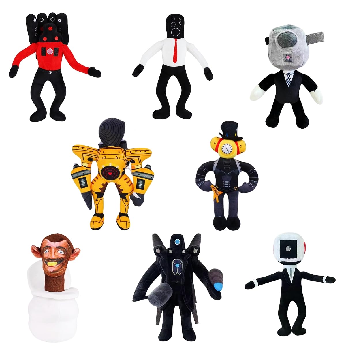 Amazon.co.jp: 8個(735円/個)タイタンクロックマンぬいぐるみ スキ