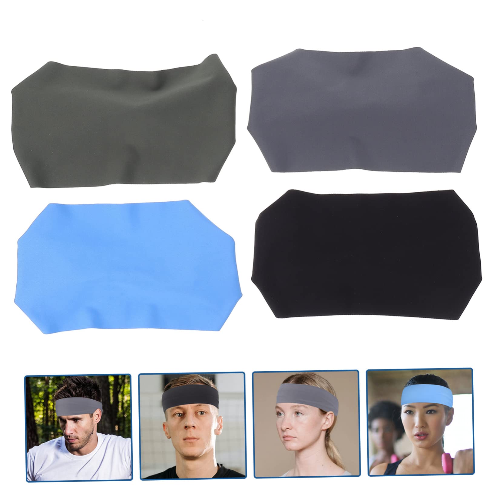 FRCOLOR Atmungsaktive Sport Stirnbänder Für Erwachsene Elastische Schweißbänder Für Outdoor Aktivitäten Laufen Yoga Basketball