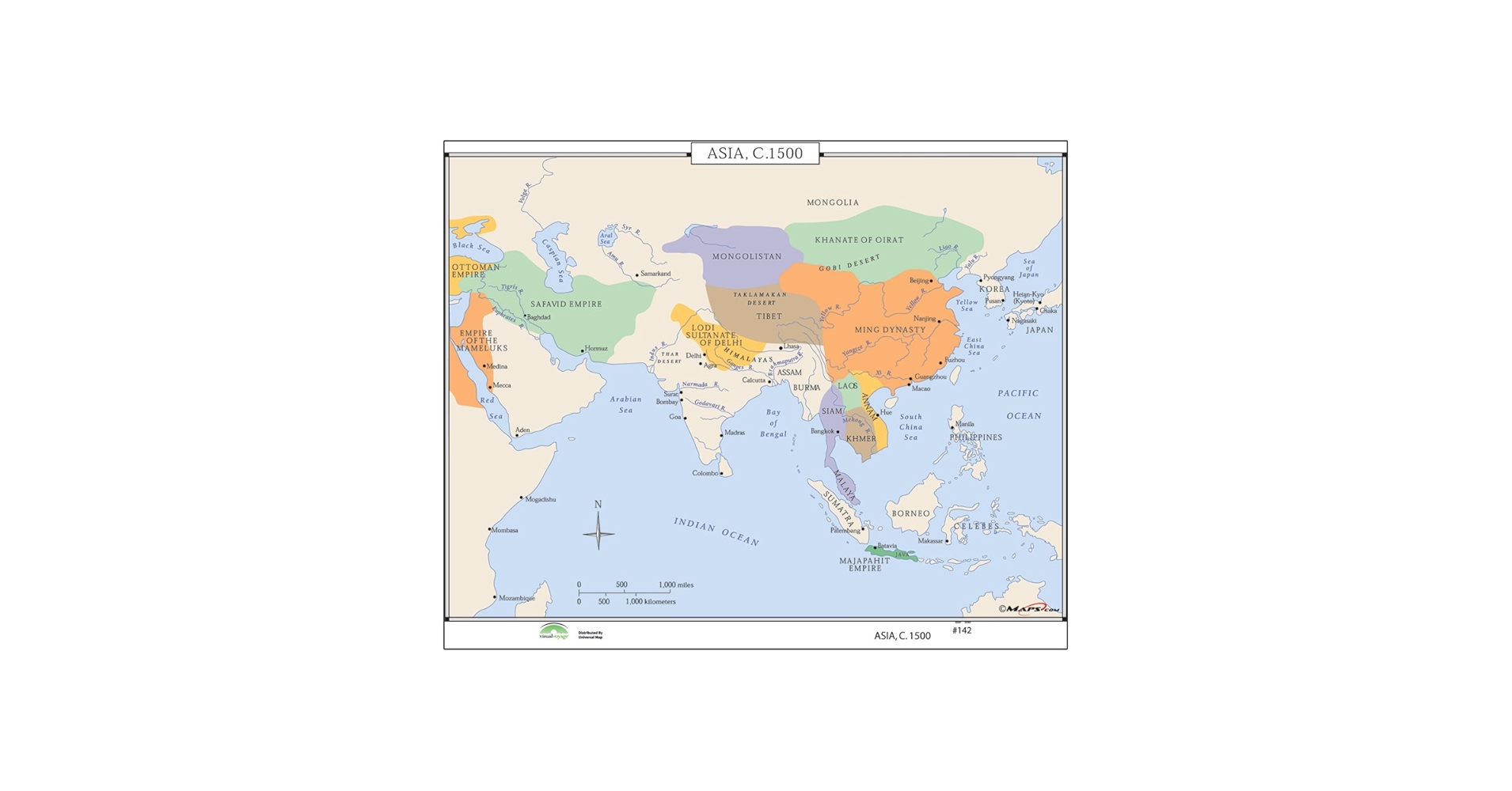 Asia, C 1500 (World History Wall Maps) : Kappa Map Group