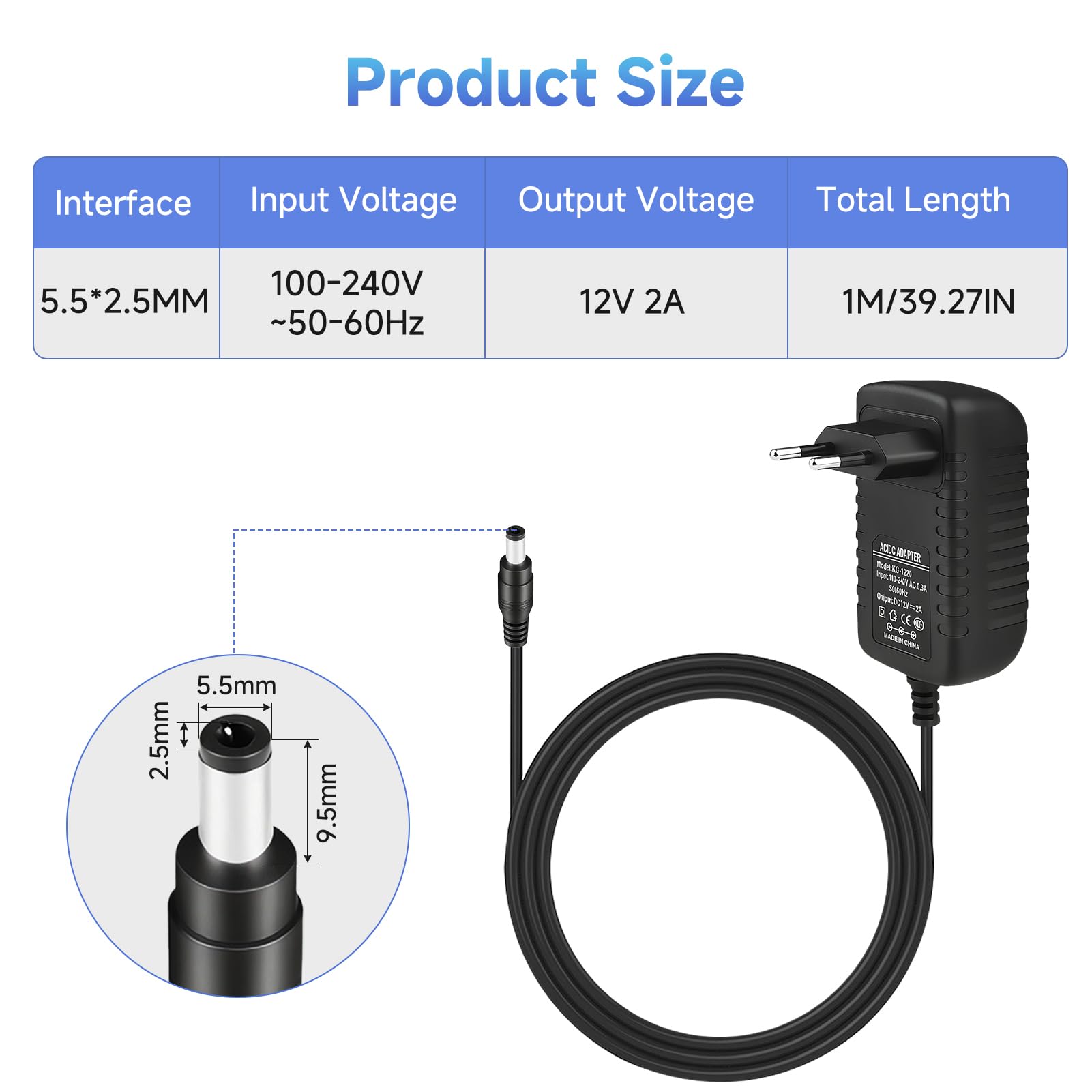 Arvoni 12V 2A Adaptateur Universel, 24W Chargeur Universel, Adaptateur Secteur Alimentation 12V, Transformateur d'alimentation AC DC avec 10 Prises pour Électroniques Bandes LED Routeurs Caméras CCTV Arvoni 12V 2A Adaptateur Universel, 24W Chargeur Universel, Adaptateur Secteur Alimentation 12V, Transformateur d'alimentation AC DC avec 10 Prises pour Électroniques Bandes LED Routeurs Caméras CCTV
