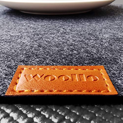 Woollo Verdicken Filz Platzsets(4er Set),Verschleißfest Tischsets,Waschbare Platz-Matten rutschfeste,Hitzebeständige… - Image 3