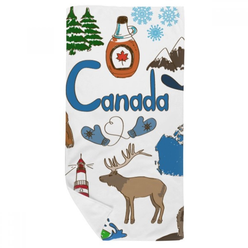 Serviette de bain Canada 35x70cm douce finis les irritations du visage et le linge encombrant
