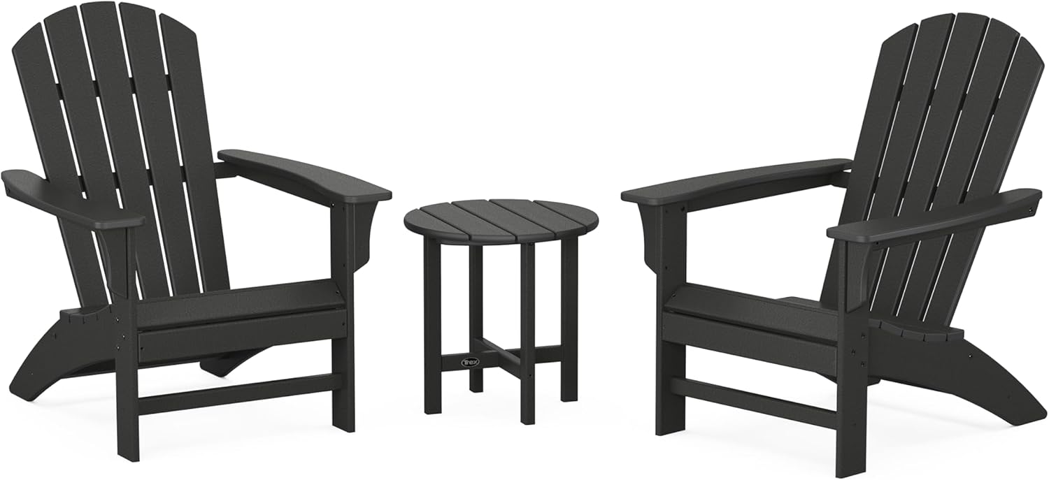Trex Outdoor Furniture™ Yacht Club 3-Piece Adirondack Set in Charcoal Black