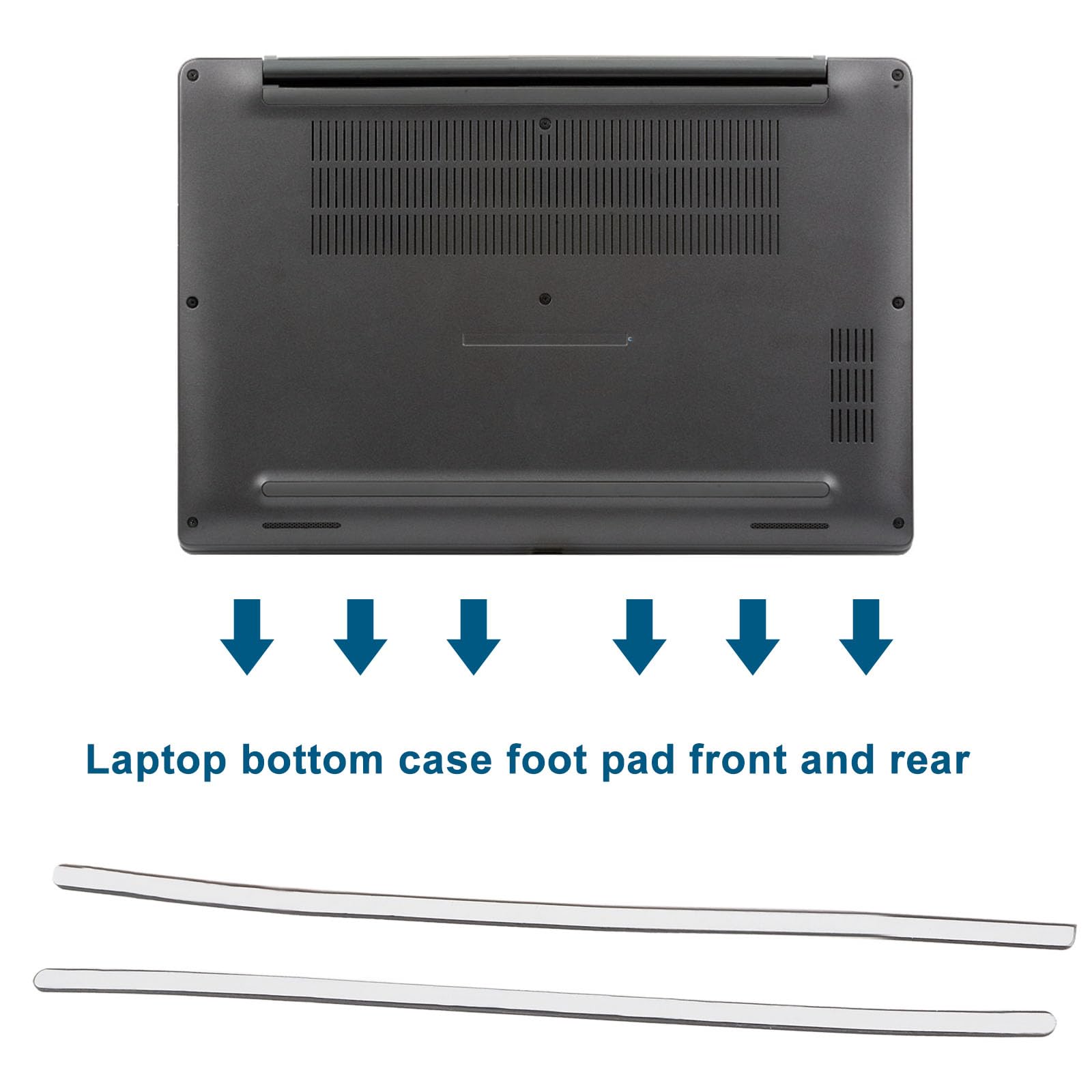 Create idea Set Di Strisce Adesive Per Laptop Piedini Antiscivolo Per Case Inferiore Con Retro Adesivo Compatibile Con Dell Latitude 7400 E7400 Strisce Di Piedini In Gomma Superiori + Inferiori