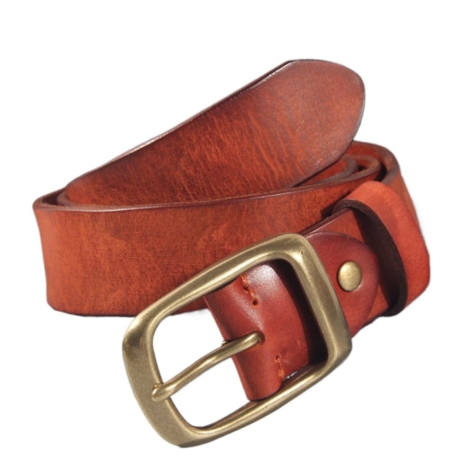 Leder Retro Handgemachte Kupfer schnalle herren gürtel Gürtel Jeans Breite