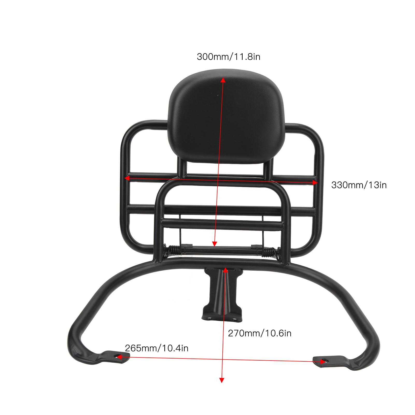 Portapacchi Posteriore con Cuscino per Schienale Portabagagli per Moto Adatto per Vespa Sprint Primavera 50 125 150 250 300 GTS