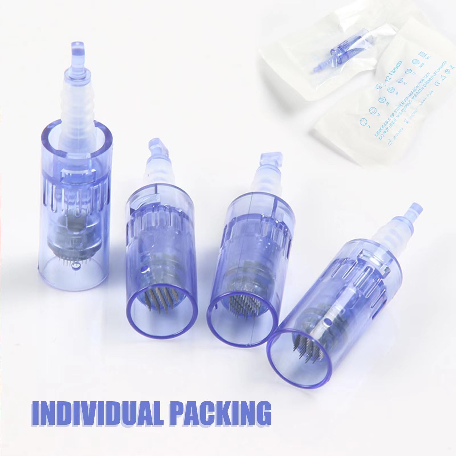 36 Pin Micro Aghi microneedling 10 pezzi viso facciale Dermapen Aghi di ricambio Consigli Slot per cartuccia, Porta Bajonett, per Derma Pen elettrica Antirughe, dermapen facciale Imperfezioni