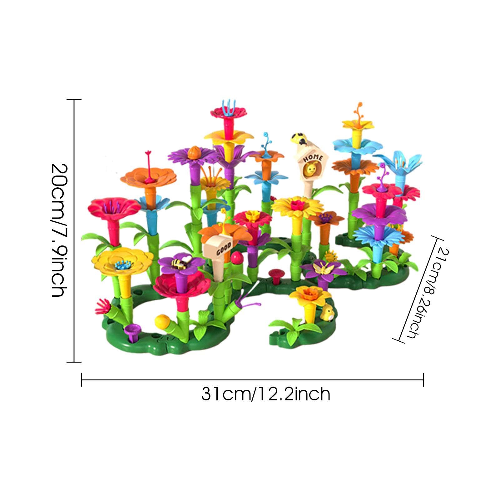 Amazon.co.jp: フラワーガーデンブロックおもちゃセット—花を