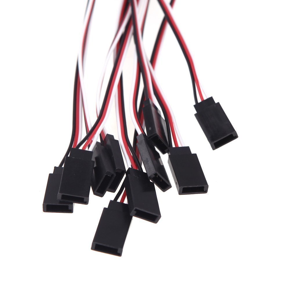 YUNIQUE – Lot 12 Rallonges Servo 3 Pins 26AWG – 75/150/300/600 Mm – Pour RC