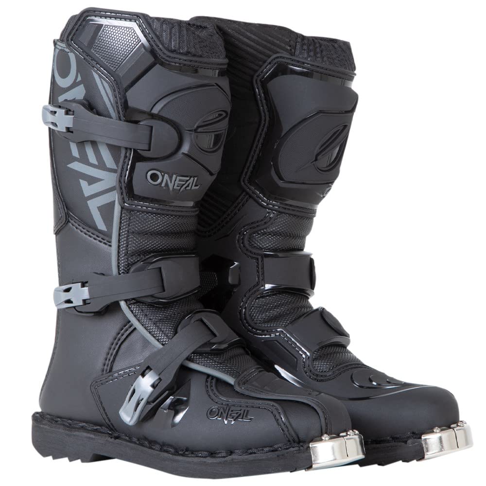 O'NEAL Youth Element Boots with Pro MX Socks Combo (Black, Y1)