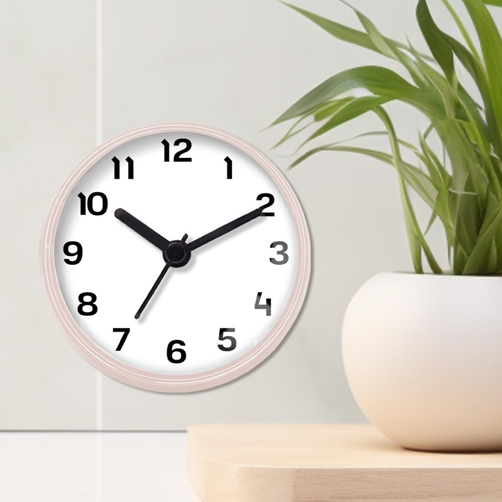 Pequeño reloj de pared - Alarma de ducha impermeable, carcasa de PVC ABS de alta durabilidad, ventosa confiable, flexible | Dormitorio baño cocina Sauna interior piscina apartamento artículos