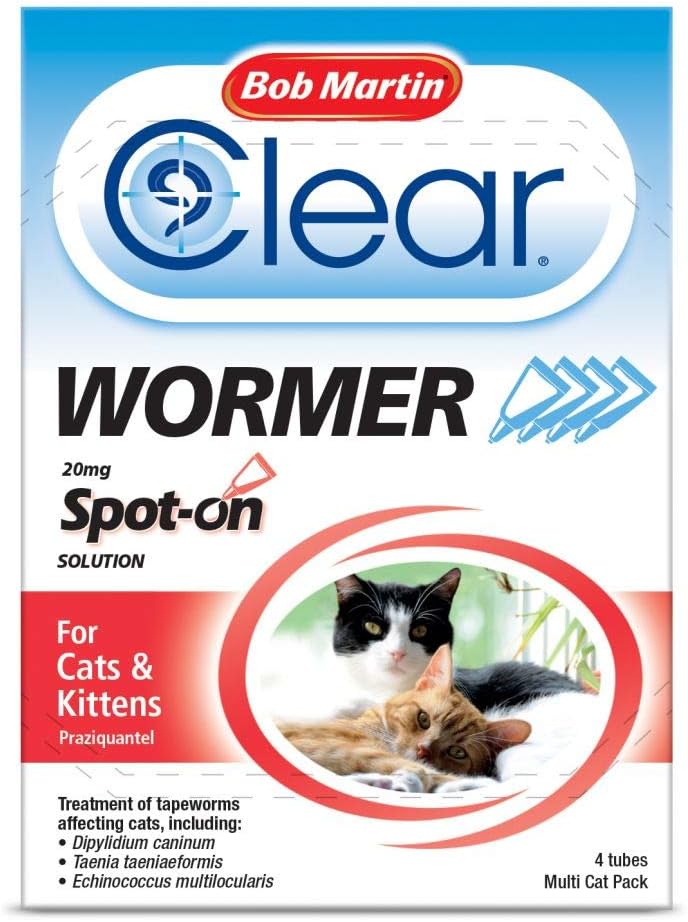 Bob Martin Clear Spot On Wormer for Cats & Kittens 100 Effective