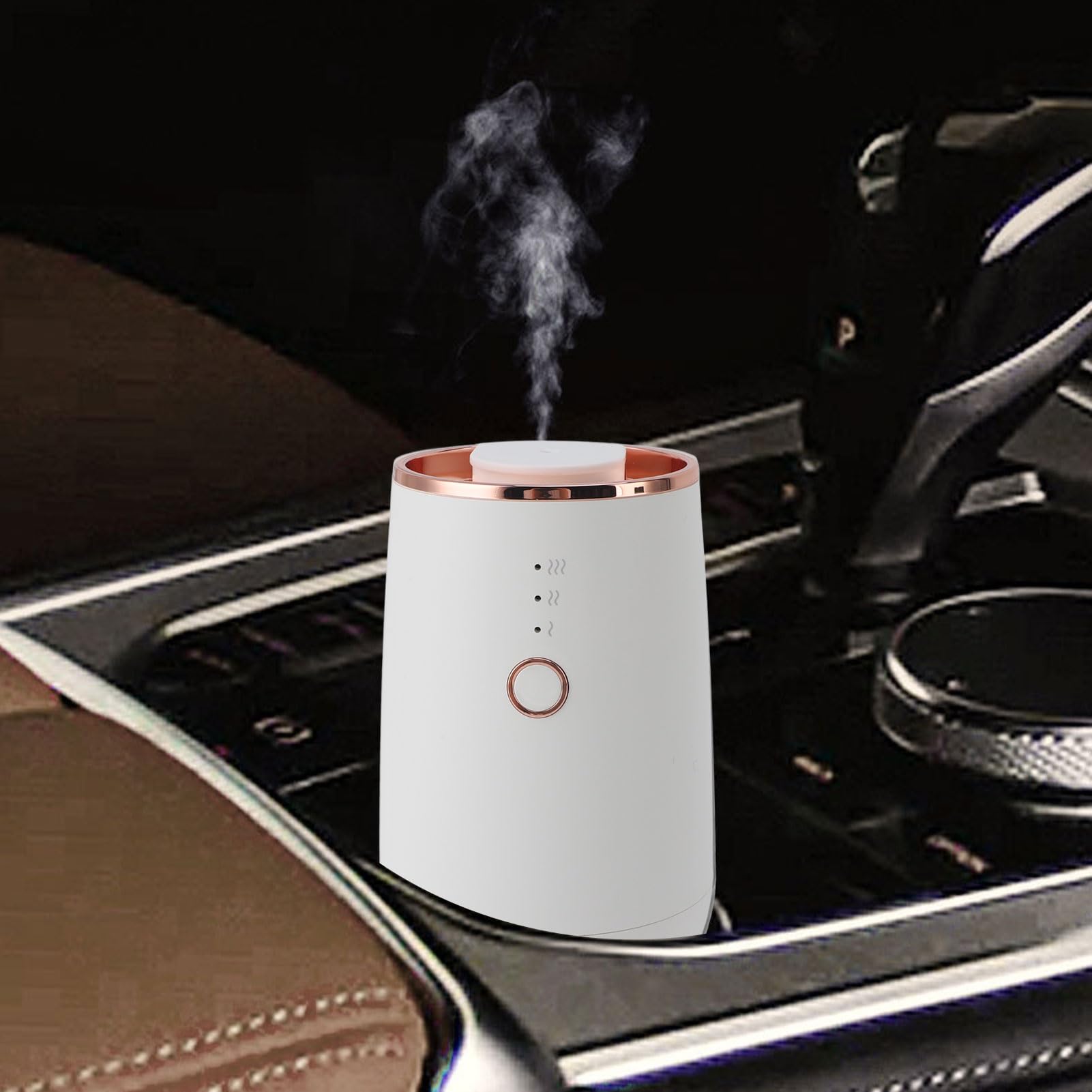Car Dyfuzor bezwodne zapach nawilżacze USB Przenośne montowany samochód montowany w samochodach Wszechstronny biurko olejku eteryczne powietrze świeżo do domu na biurko (White)